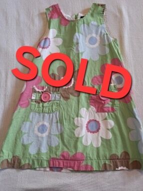 Mini Boden girls 4-5 years green floral dress, back zipper, fully lined